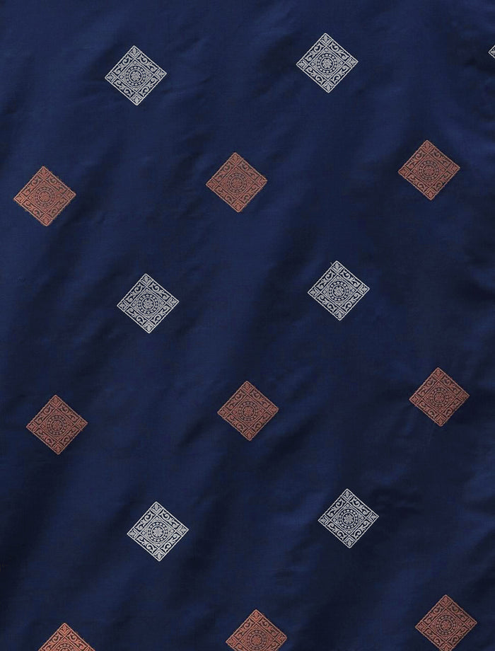Navy Blue Jacquard Saree – Premium Elegant Saree for Festive & Formal Wear