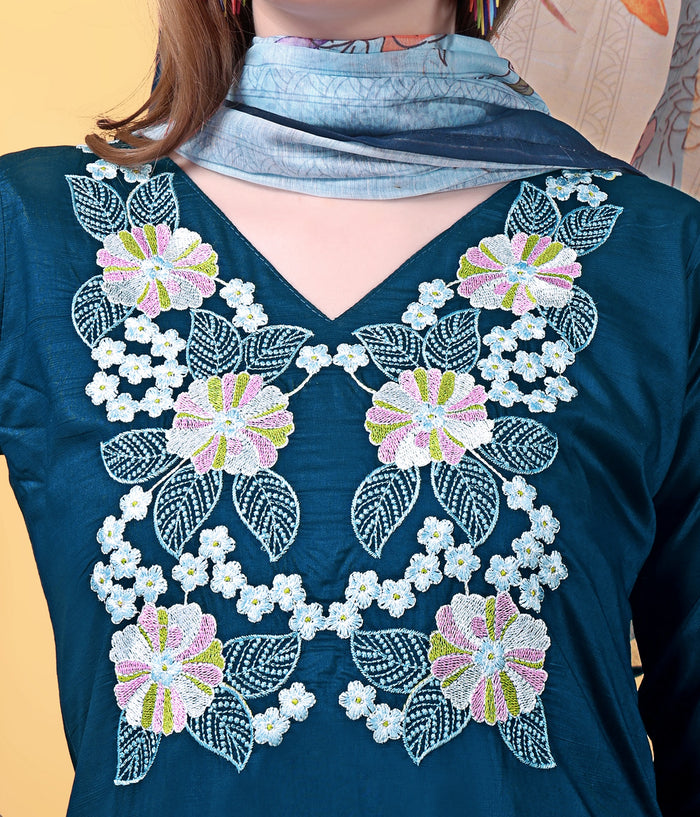 Rama Embroidered Rayon Suit Set
