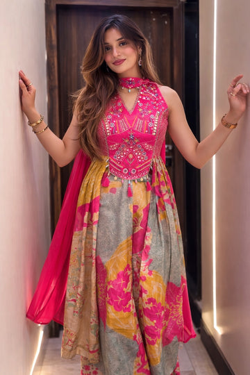 Premium Chinon Designer Suit Set for Women