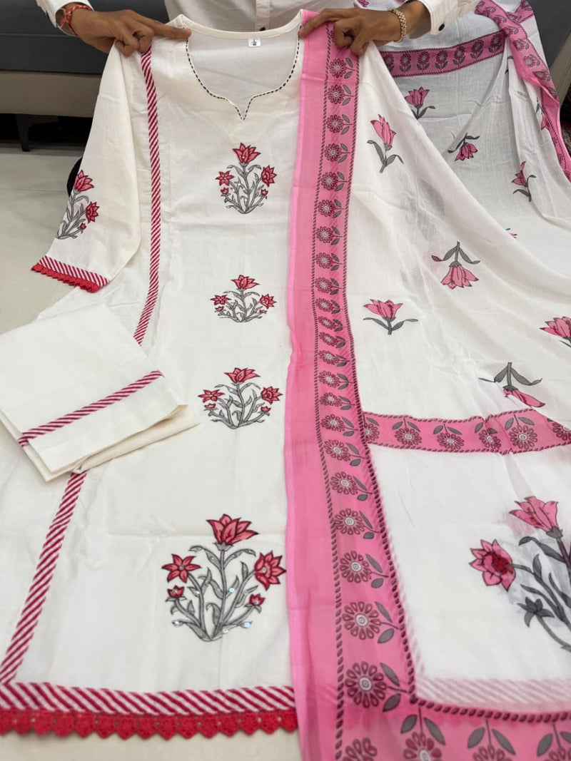 Balaji Premium Jaipuri Taj Cotton suit set