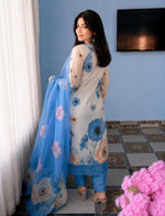 Soft Cotton Chinon Designer 3 Piece Suit Set with Dupatta
