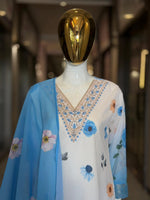 Soft Cotton Chinon Designer 3 Piece Suit Set with Dupatta