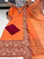 South Cotton Suit Set with Jacquard & Embroidery Work