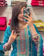 Rajasthani Chinon Anarkali Kurta Set for Women