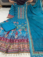 Rajasthani Chinon Anarkali Kurta Set for Women