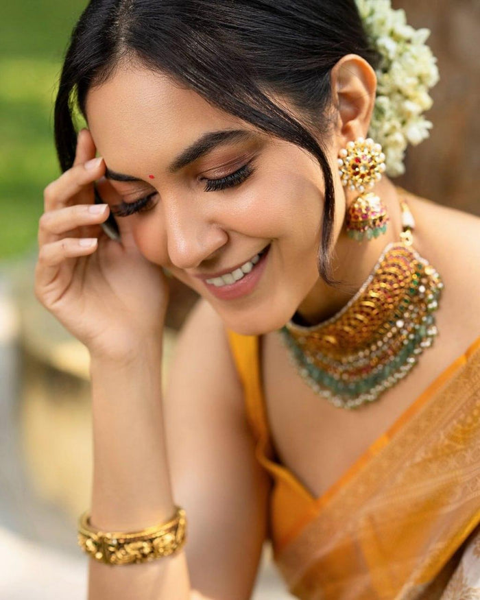 Admirable Yellow Soft Silk Saree With Angelic Blouse Piece