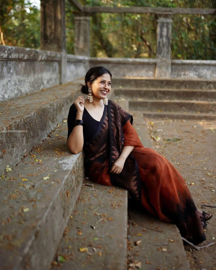 Banarasi Soft Silk Saree With Zari Weaving Work