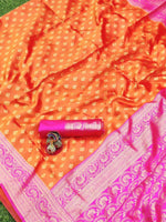 Contrast Border Banarasi Pure Silk Saree - Ibis Fab