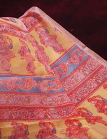 Desirable Baby Pink Colored Cotton Linen Designer Printed Saree - Ibis Fab
