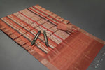 Desiring Orange Colored Cotton Linen Designer Printed Saree - Ibis Fab