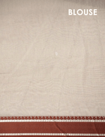 Desiring White Colored Cotton Linen Designer Printed Saree - Ibis Fab