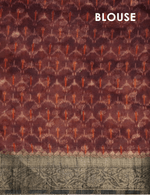 Flaunt Gray Colored Cotton Linen Designer Printed Saree - Ibis Fab
