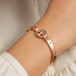 Rose Gold Tree of Life Crystal Bracelet for Women