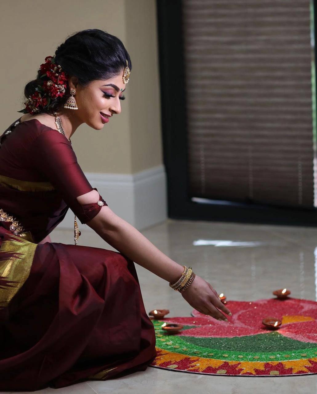 Imposing Brown Colored Kanchivaram Silk Saree - Ibis Fab