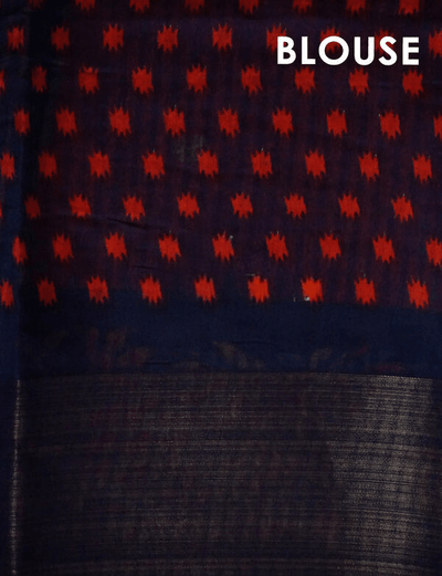 Impressive Red Colored Cotton Linen Designer Printed Saree - Ibis Fab