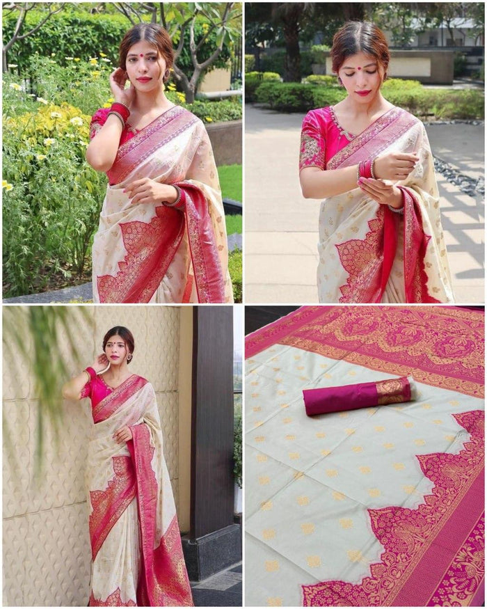 Kanjeevaram Saree with Contrast Border