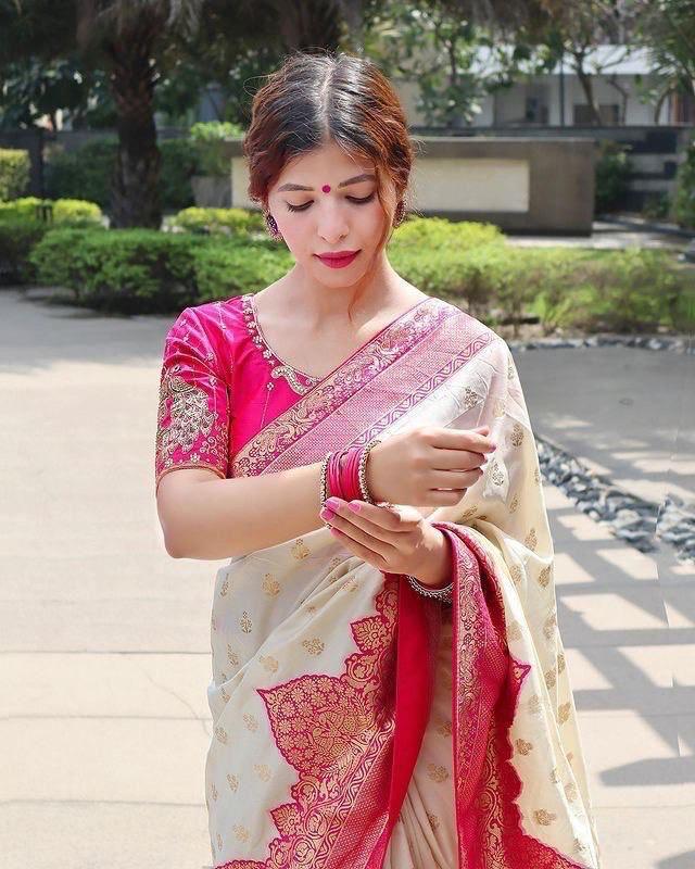 Kanjeevaram Saree with Contrast Border