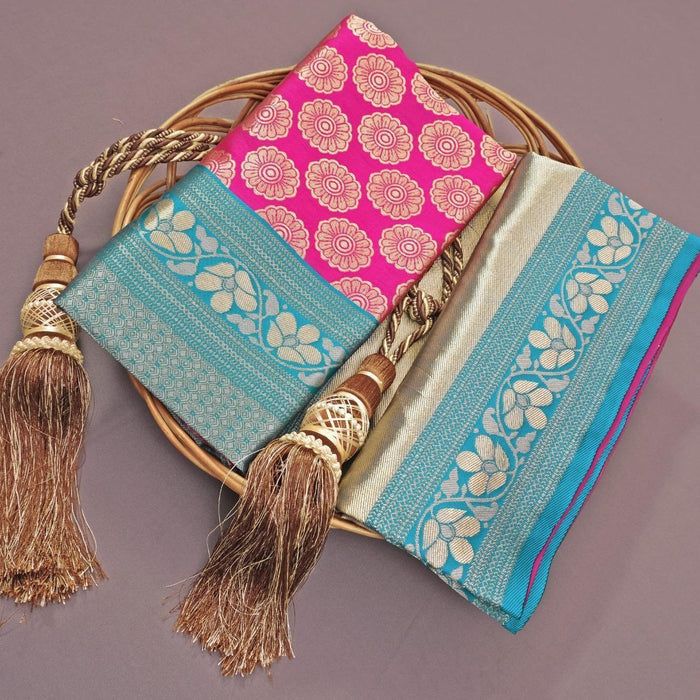 Kanjeevaram Saree with Contrast Border