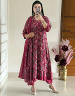 Pure Cotton Anarkali Suit Set with Graceful Silhouette