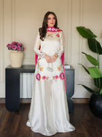 Ivory Embroidered Roman Glass Kurta Palazzo Set