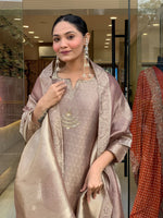 Women’s Banarasi Silk Suit Set with Dupatta – Elegant Ethnic Party Wear