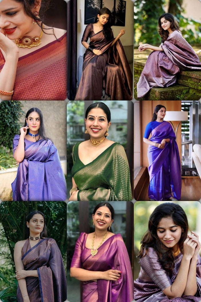 Pure jacquard Silk Sarees Black Colour, Festival Wear