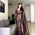 Pure jacquard Silk Sarees Black Colour, Festival Wear - Ibis Fab