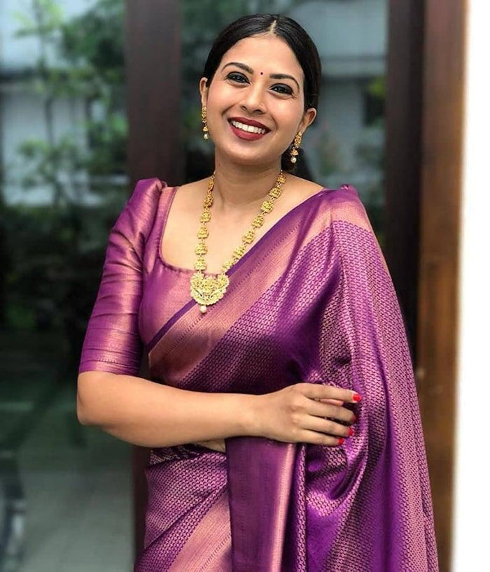 Pure jacquard Silk Sarees Wine Colour, Festival Wear