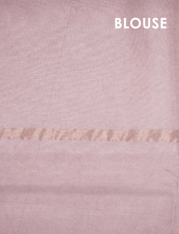 Refreshing Light Purple Colored Cotton Linen Designer Printed Saree