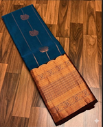 Elegant Teal Blue Jacquard Saree