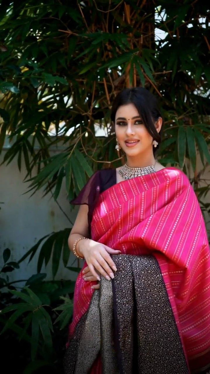 Stylish indian ethnic party wear banarasi saree