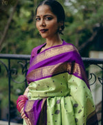 Tempting Pista Soft Silk Saree - Ibis Fab