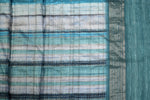 Unique Sky Blue Colored Cotton Linen Designer Printed Saree - Ibis Fab
