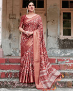 Wonderful Maroon Color Jacquard Silk Saree - Ibis Fab