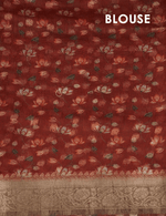 Wonderful Multi Colored Cotton Linen Designer Printed Saree - Ibis Fab