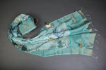 Wonderful Sky Blue Colored Cotton Linen Designer Printed Saree - Ibis Fab