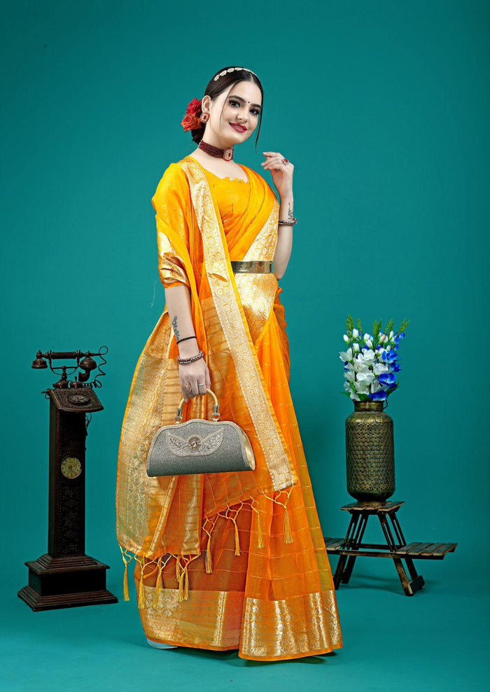 Organza Silk Saree With Attractive Rich Pallu Saree