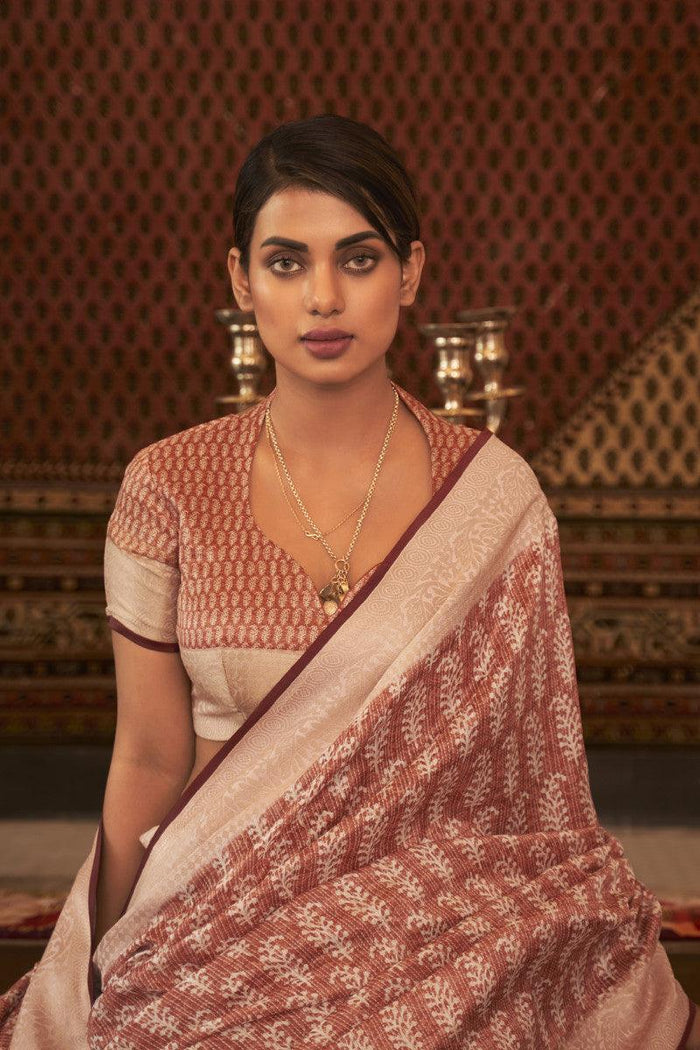 Adorable Silk Classy Rose Gold Color Saree, Shining Party Wear