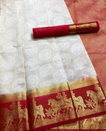 Arresting White Color Kanjivaram