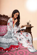 Demanding White Colored Casual Printed Linen Saree