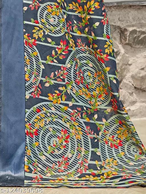 Floral Print Daily Wear Soft Silk Saree