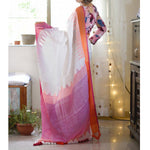 Groovy White Colored Festive Wear Pure Linen Designer Saree - Ibis Fab
