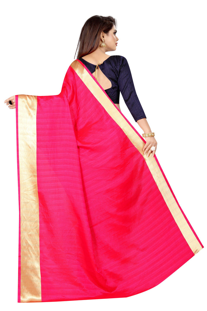 Imposing Pink Colored Festive Wear Silk Saree With Beautiful Border