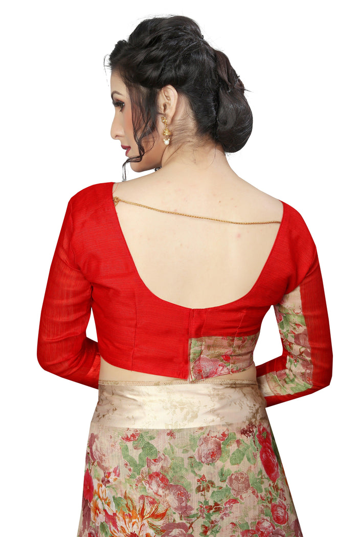Marvellous  Tan Pure Pure Linen Designer Saree
