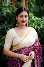 New Latest Fancy Linen Digital Printed Saree - Ibis Fab
