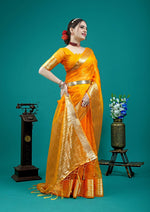 Organza Silk Saree With Attractive Rich Pallu Saree - Ibis Fab