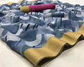 Radiant Grey Colored With Gold Border  Partywear Printed Pure Linen saree