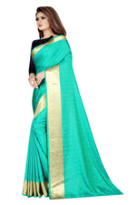 Refreshing Light Blue Colored Festive Wear Silk Saree With Beautiful Border - Ibis Fab