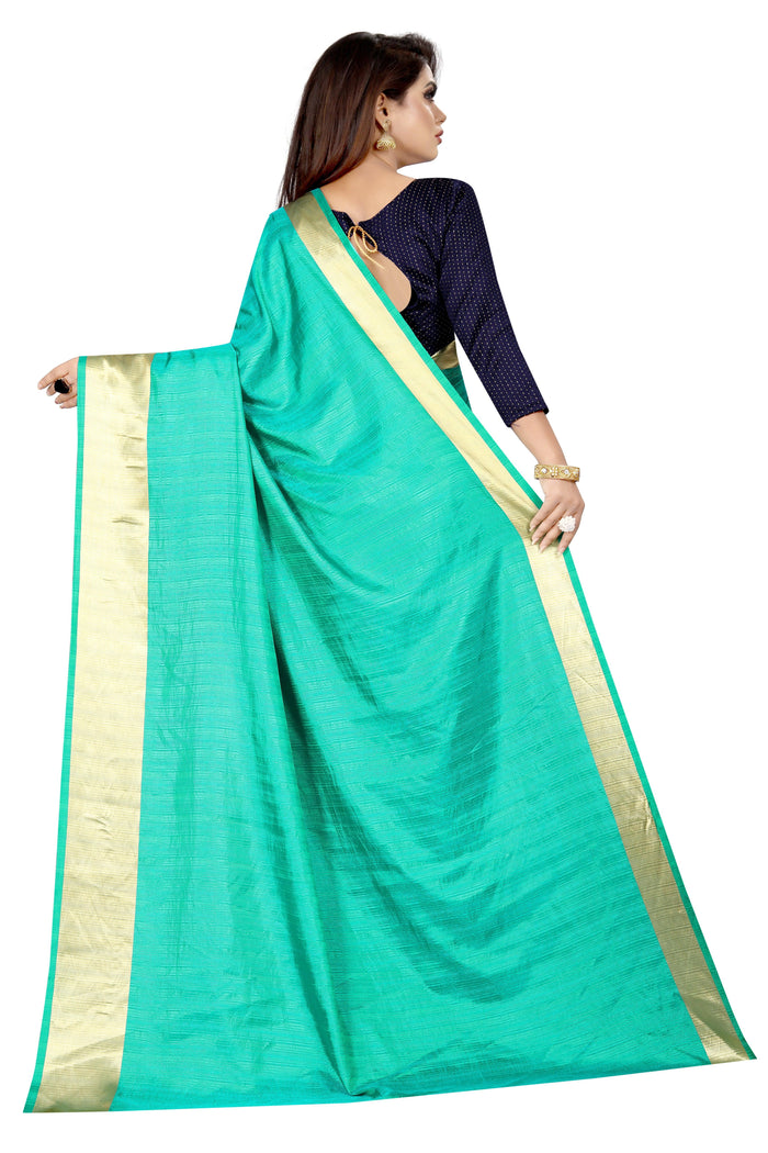 Refreshing Light Blue Colored Festive Wear Silk Saree With Beautiful Border