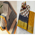 Self Painted Perfect Women's Pure Linen Saree